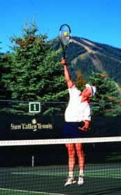 The Sun Valley Tennis Center features 18 courts. --Photo courtesy of Sun Valley Resort.