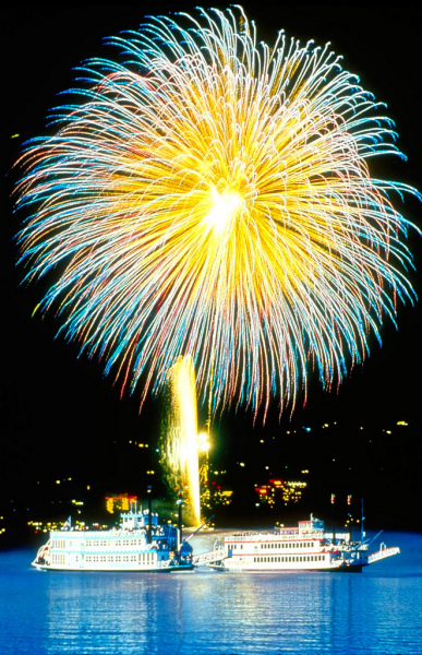 Lake Tahoe is a spectacular setting for July 4th fireworks.
