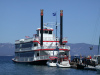The paddlewheeler M.S. Dixie II docked at Zephyr Cover, Lake Tahoe. Photo by Chris Fowler.