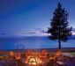 A firepit outside one of the cottages of the Hyatt Regency Lake Tahoe.