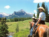 Horseback riders enjoying a Heritage Ride Vacation Package.