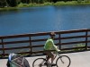 A biker with child in tow at Winter Park, CO. Image by Sherri Harkin (sharkinphoto.com).