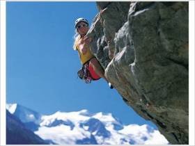 Climbing in the Swiss Alps