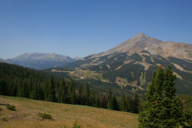 Big Sky's Lone Peak was devoid of winter snow during President Obama's visit. 