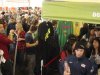 Shoppers waiting patiently in line at Snowbomb San Francisco.