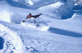 Skiing in Saas Fee, Switzerland