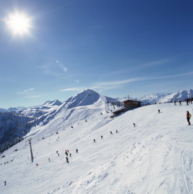 Skiing in the SkiWelt, Austria