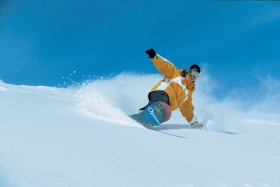 Snowboarding at Big White