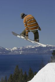 Snowboarder at Diamond Peak