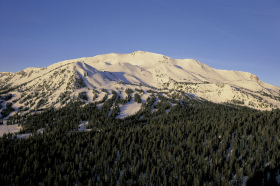 The new Village Ski Back Trail allows skiers and snowboarders to go direct to The Village at Mammoth. 