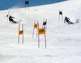 Racing at Sno Mountain in Pennsylvania.