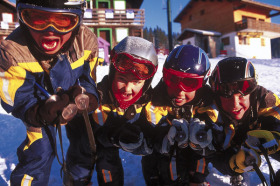 Young skiers in Chatel