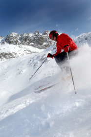 Skiing on Stubai glacier