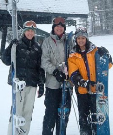 SKiers and snowboaders having fun at Tussey. 