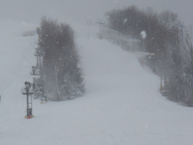 Snowmaking abounds at Winterplace.