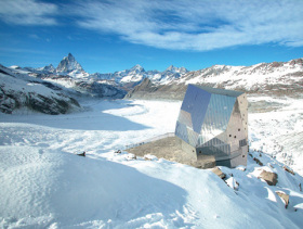 Sustainable Monte Rosa Hut above Zermatt