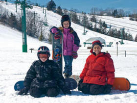 Kids are always up front at Afton Alps.