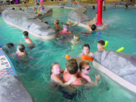Fun in a Val d'Isere pool