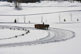 Sleigh rides are open to the public at Cordillera.