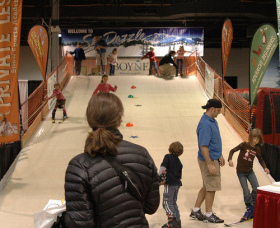 Boyne booth at the Chicago Ski Show last year.