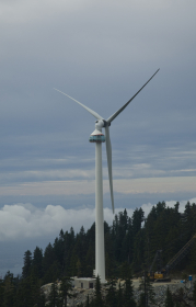 The Eye of the Wind includes a glass-enclosed observation tower 65 meters in the air. 