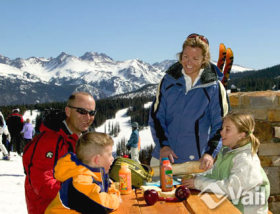Lunch on the deck at Vail.