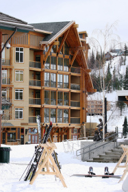 White Pine Lodge sits slopeside at Schweitzer Mountain Resort.