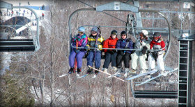 One of four high-speed lifts at Moonstone.