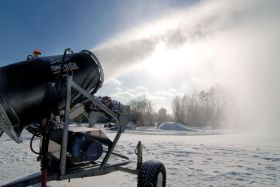 Snowguns fire at Mount Snow.