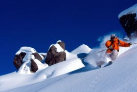 Skiing Powder At Les Menuires