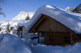 Fresh snow in the Dolomites