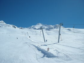 Hochgurgl - Leere Pisten am Kirchenkarlift.
