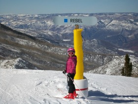Sunlight Mountain - Grand-daughter at top of