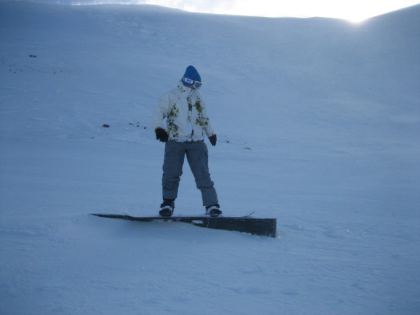 Greg on his first ever box at Ohau
