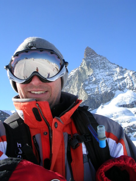 Self portrait beneath the Matterhorn