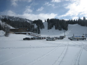 Brundage Mountain - View from the lot,