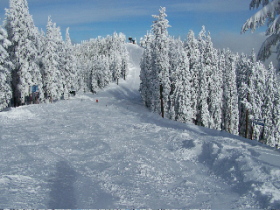 Willamette Pass - Mid-morning crowd rush... 