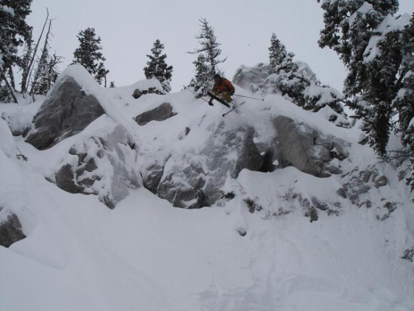 Widow Maker - a fun drop on the Ridge hike-to terrain. Bring your avi beacon if you want to ski it!