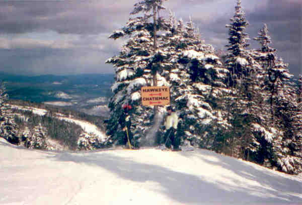 View from top of mountain at top of Chatiemac run.