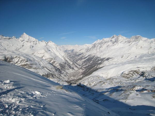 View of Zermatt from mid-station