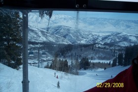 Snowbasin - view from gondola of