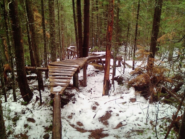 Sun Peaks Downhill Mountain Bike Trails - just as the snows a comin.