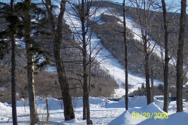 view of killington from our motel room