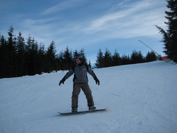 Learning to board after years of skiing