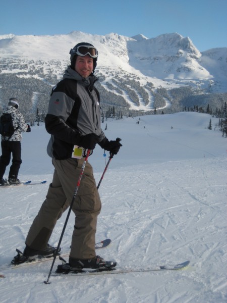 Me on a beautiful day outside of the mid mountain lodge 2009.