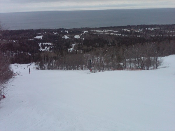 Upper Bull run from the Moose Mountain chalet