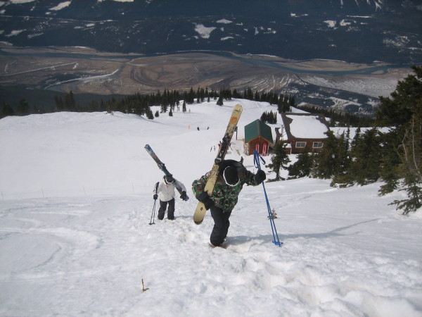 climbing to the top, above The Stoke