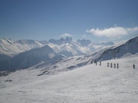 St Sorlin d'Arves - view of Le Corbier