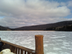 Snowshoe - The lake...  