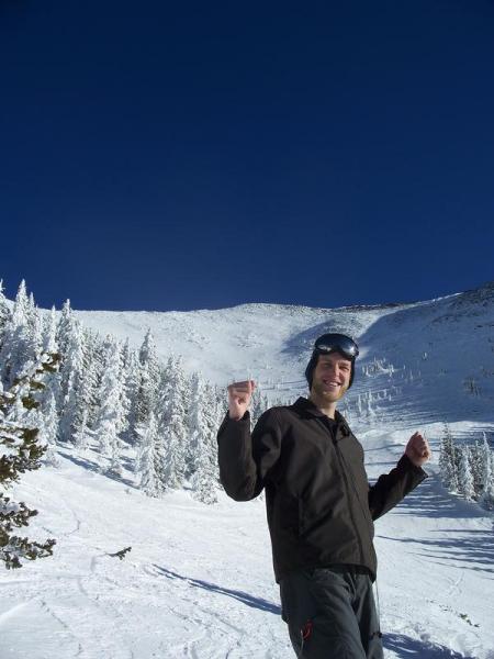 The bowl behind me is the only exposed run in the entire place. Great for beginners, but even they will get bored after 4 hours.